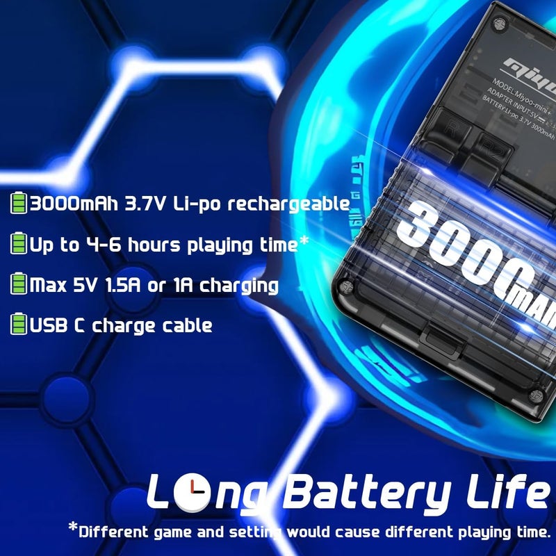 FINGEREVO وحدة تحكم ألعاب محمولة ميني ميو 3.5 بوصة شاشة IPS 640*480 3000mAh ميو-ميني+ مع حقيبة محمولة شفافة سوداء - Image 3